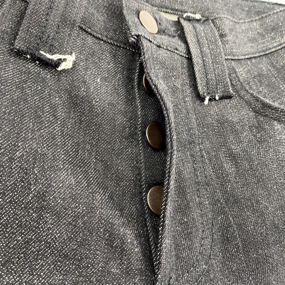 The James by Crate Womens Button Fly Straight Leg Black Jeans Sz 28 100% Cotton - Picture 5 of 12